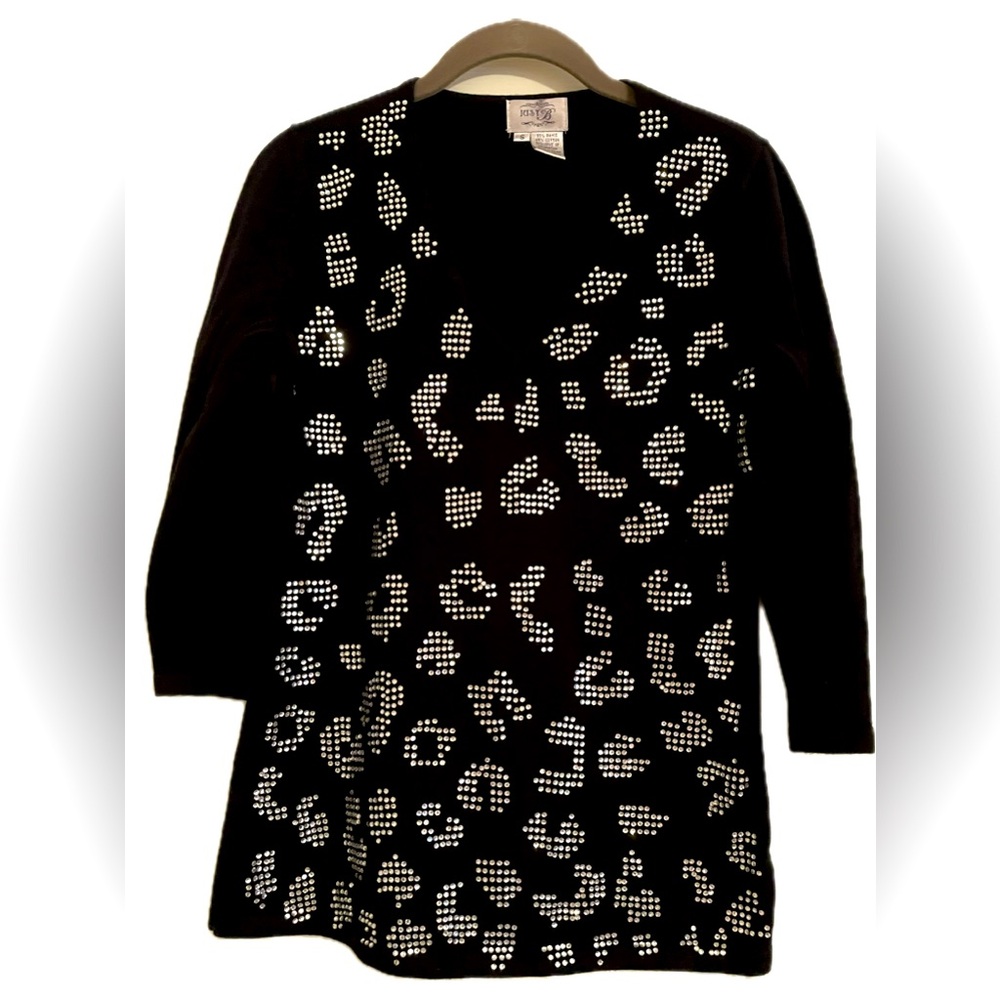 JUST B Sweater Size Small Lightweight. Dressy. Fun. Cocktail. Rhinestones.
